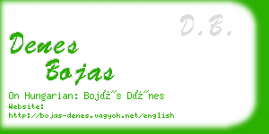 denes bojas business card